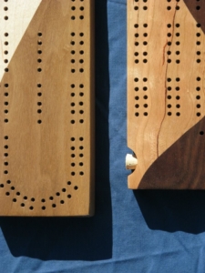 Cribbage Board; Cherry, Maple and Walnut